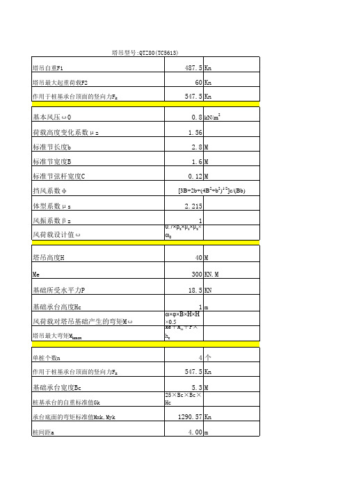 QTZ80(TC5613)基础计算书