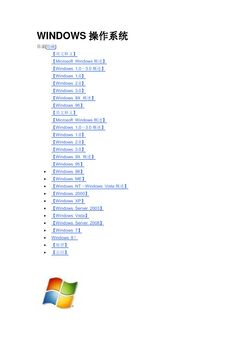 Windows操作系统简介