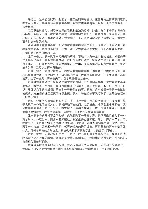 我在海岛上的探险故事