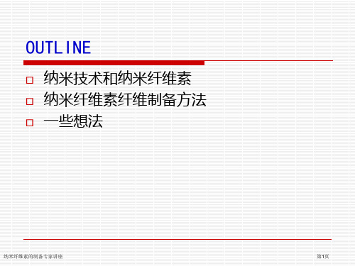 纳米纤维素的制备专家讲座