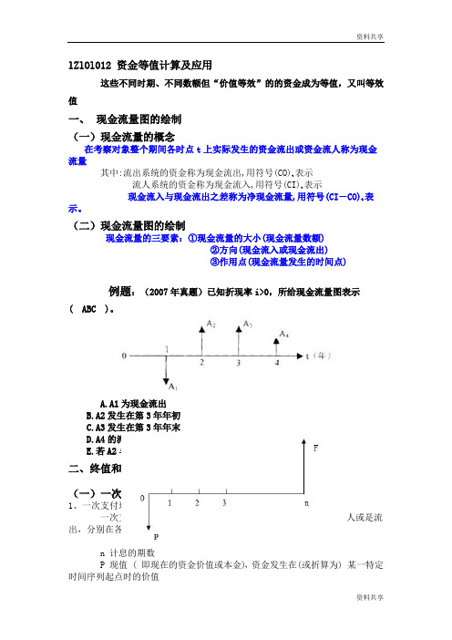 2011年一级建造师考试工程经济讲义一(最新更新)文档