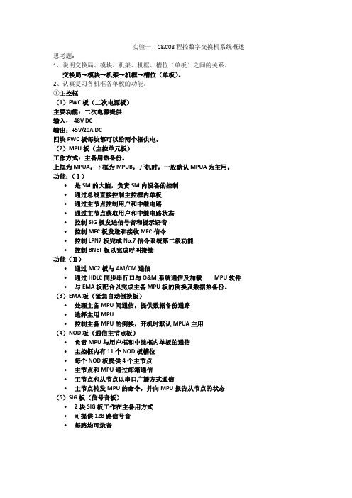 现代通信网络工程试验思考题答案