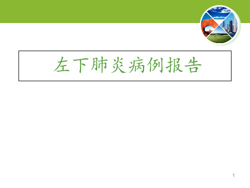 左下肺炎病例报告  ppt课件