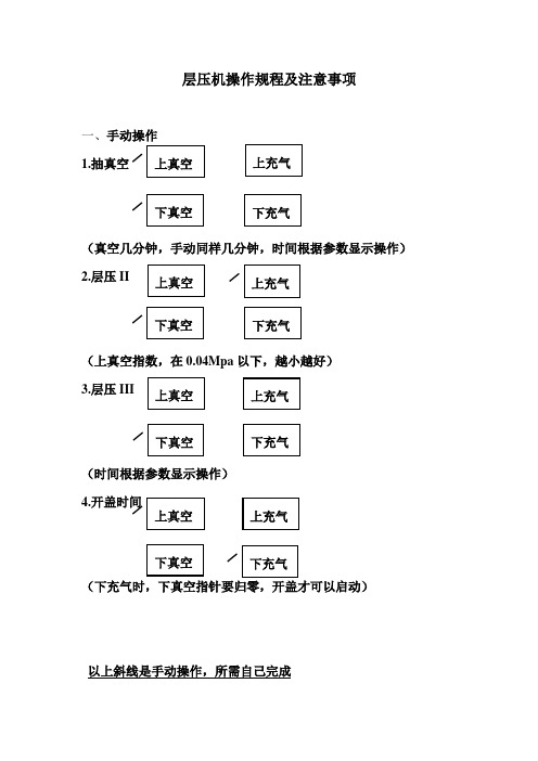 层压机操作规程及注意事项