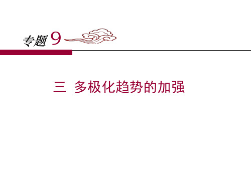 高中历史必修一《专题九当今世界政治格局的多极化趋势三多极化趋势的加强》66 (2)