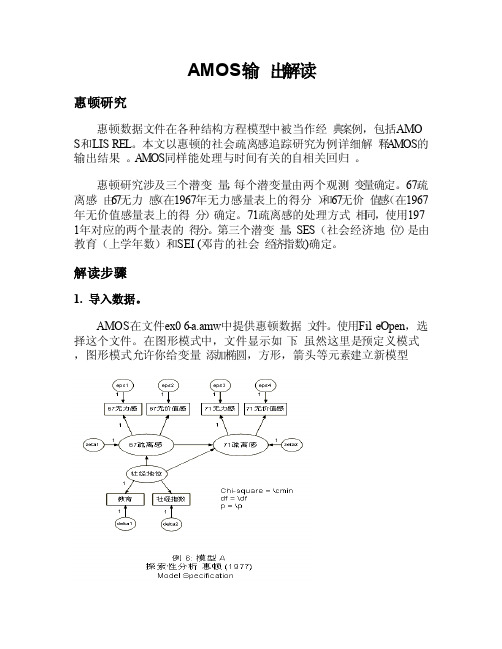 AMOS输出解读和分析