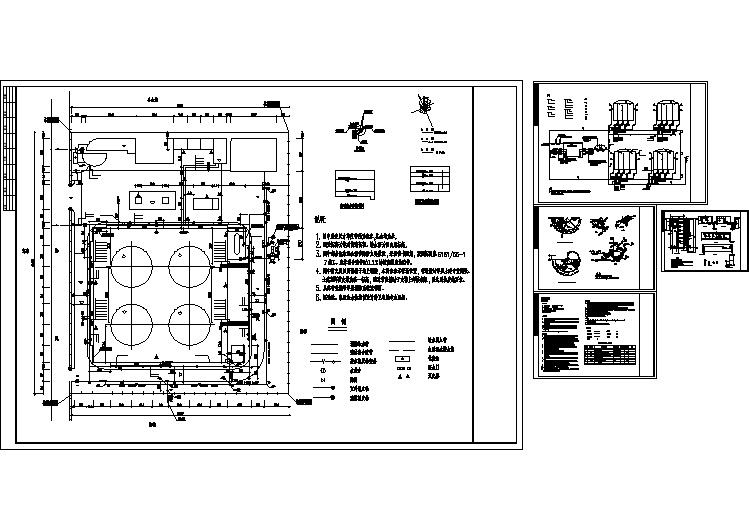 某地区工业厂房化工罐区给排水图纸
