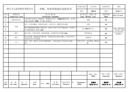 定子铁心检验作业指导书2016.11.29