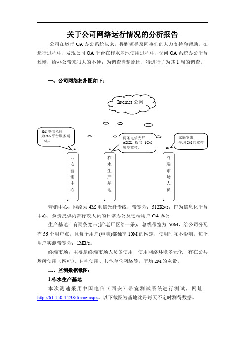 关于公司网络运行情况的分析报告.doc