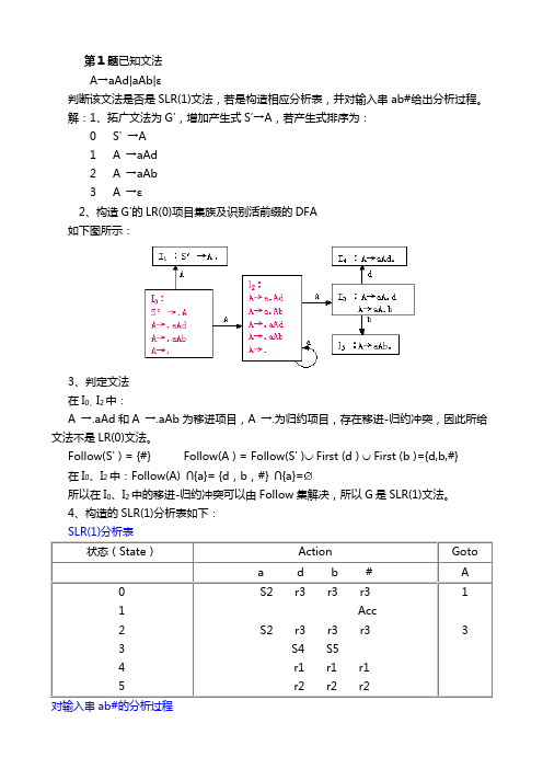 编译原理 第7章 习题解答