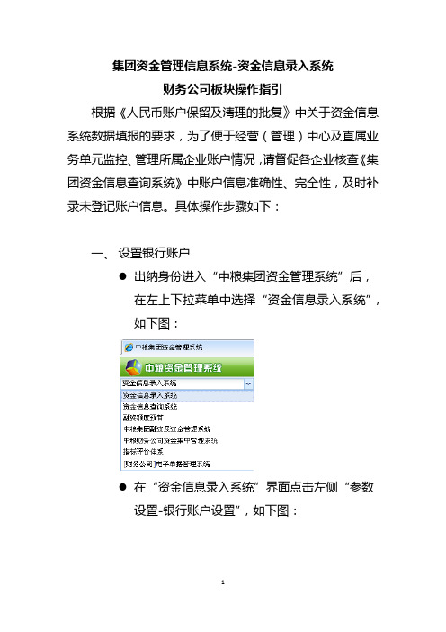 资金录入系统操作说明-财务公司