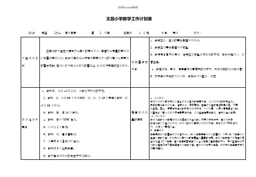 人教四年级下册英语教学计划