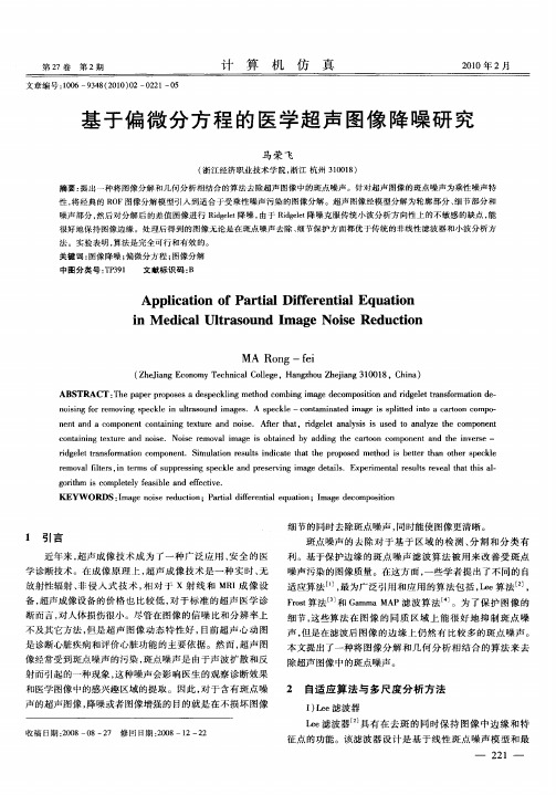 基于偏微分方程的医学超声图像降噪研究
