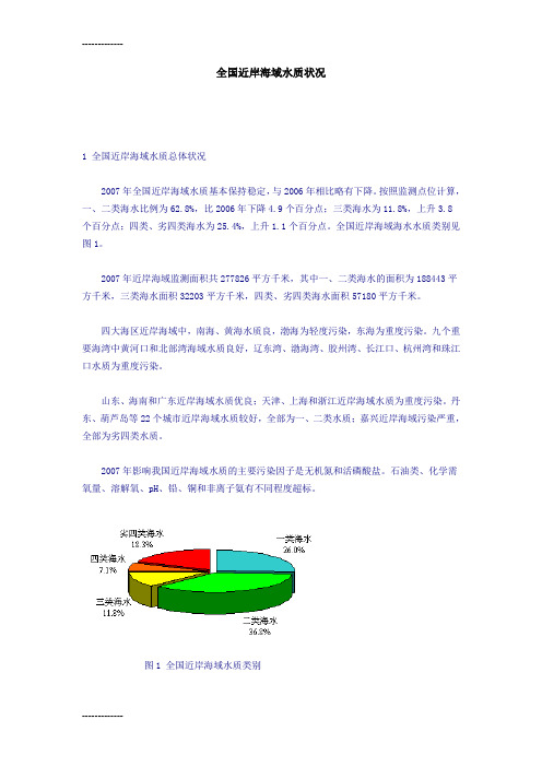 (整理)全国近岸海域水质状况