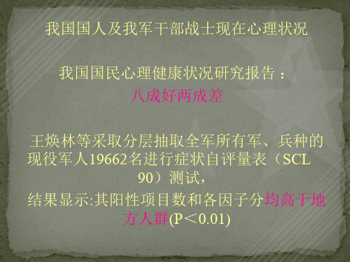 军人心理学教案