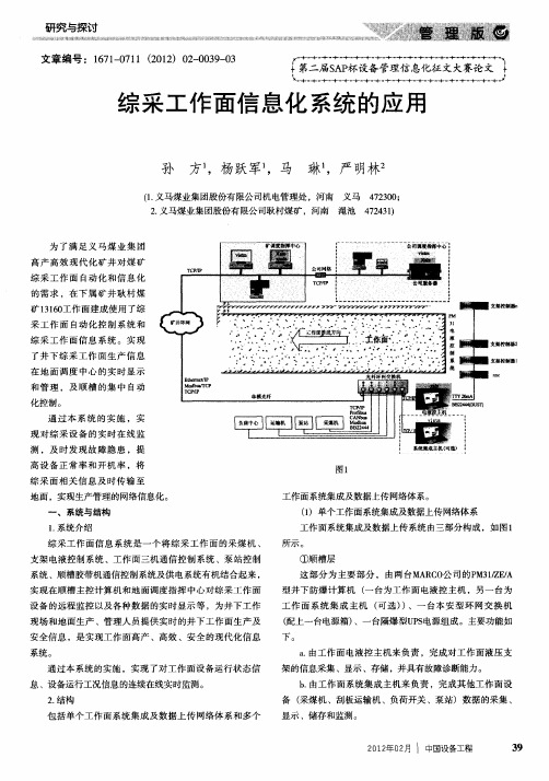 综采工作面信息化系统的应用