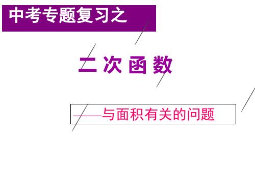 中考专题复习之二次函数面积PPT课件