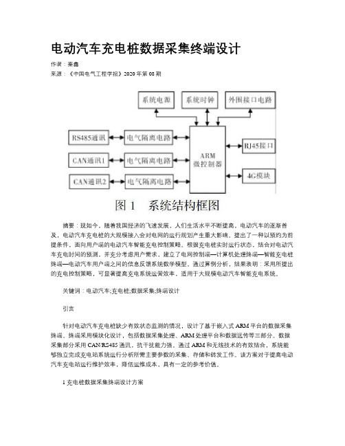 电动汽车充电桩数据采集终端设计