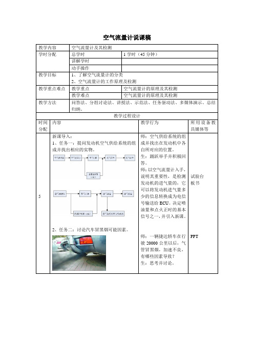 空气流量计说课稿