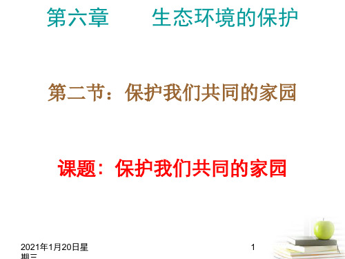 高中生物 6.2《保护我们共同的家园》课件 新人教版必修3