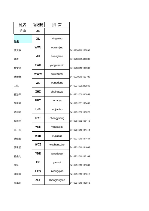 55中文姓名转拼音模板