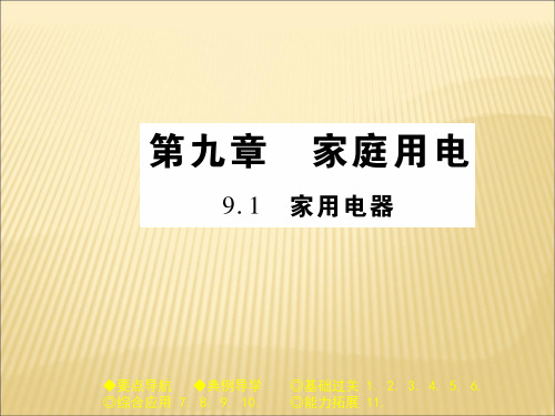 教科版九年级物理(全一册)课件：9.1 家用电器 (共19张PPT)