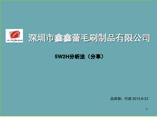 5W2H分析案例ppt课件