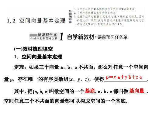 1.2  空间向量基本定理