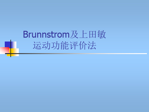 Brunnstrom及上田敏