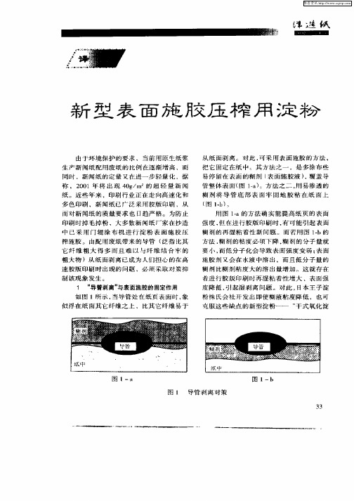 新型表面施胶压榨用淀粉