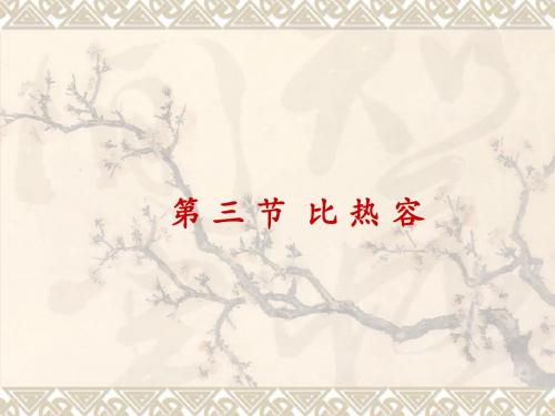 【最新】人教版物理九年级全册  13.3比热容课件(共13张PPT)