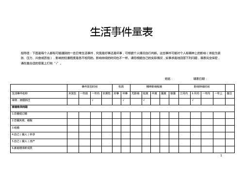 (完整word版)生活事件量表