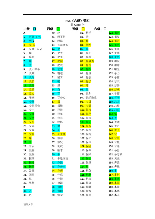 HSK(六级)词汇培训课件.doc