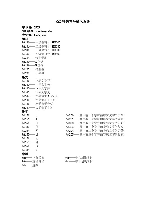 CAD特殊符号输入-Tssdeng-FSDB