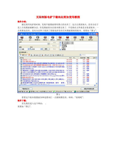 无限制版电驴下载地址附加使用教程