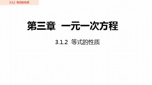 人教版七年级上册3.等式的性质课件