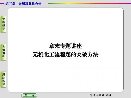 2015届高考化学总复习课件：讲座3 无机化工流程题的突破方法