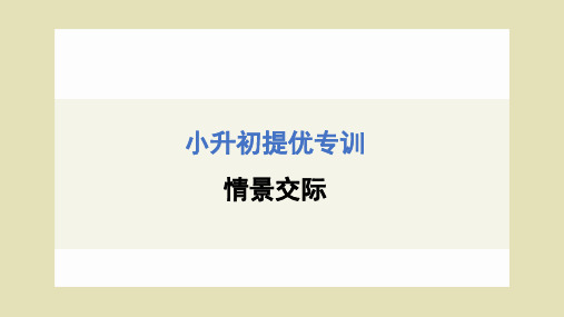 2024年人教精通版英语小升初专题复习——情景交际