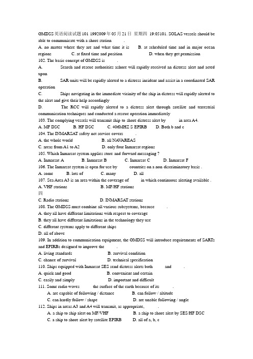 GMDSS英语阅读试题101-200