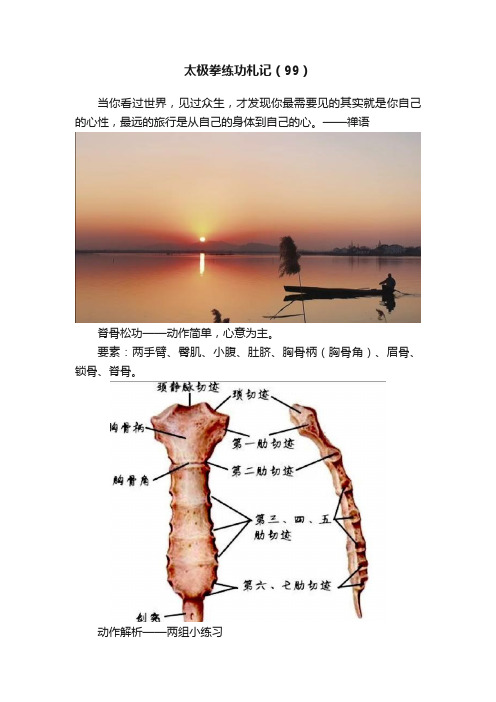 太极拳练功札记（99）