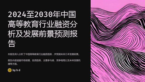 2024至2030年中国高等教育行业融资分析及发展前景预测报告