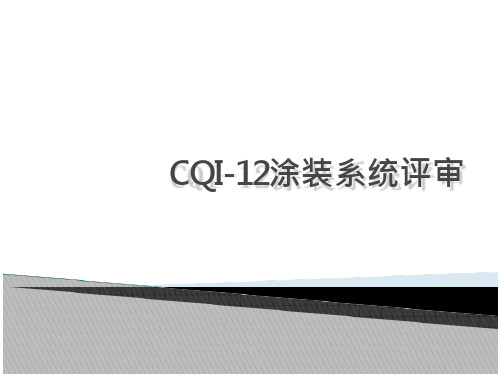 CQI12涂装系统评审 