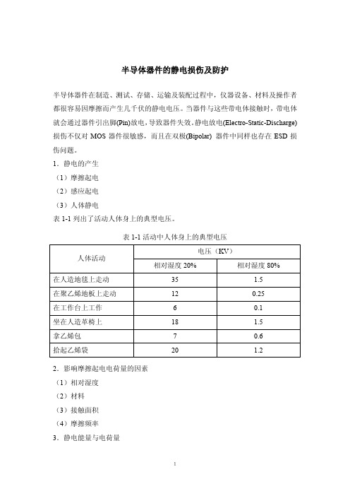 半导体器件的静电损伤及防护