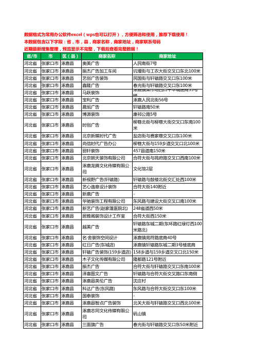 2020新版河北省张家口市涿鹿县图文设计有限公司工商企业公司商家名录名单黄页联系电话号码地址大全68家