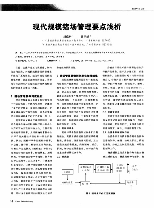 现代规模猪场管理要点浅析