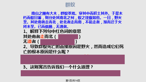 课外文言文阅读及答案PPT课件