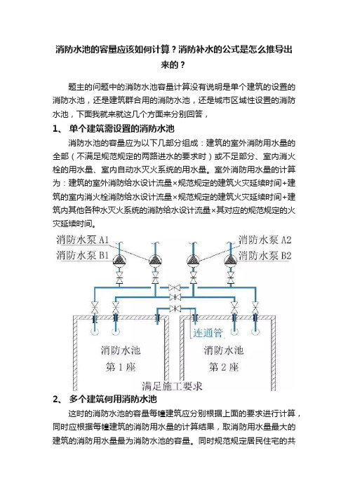 消防水池的容量应该如何计算？消防补水的公式是怎么推导出来的？