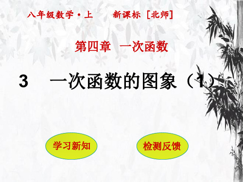 八年级数学上册 一次函数的图象(1) 人教版
