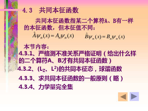 4.3共同本征函数解读