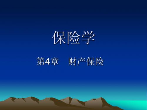 保险学第4章